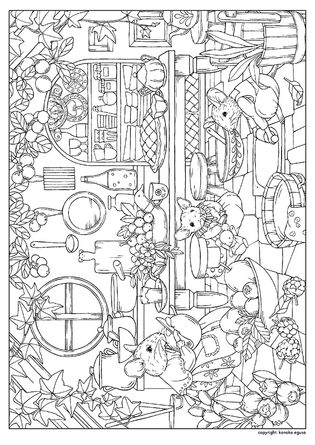 塗り絵用イラスト