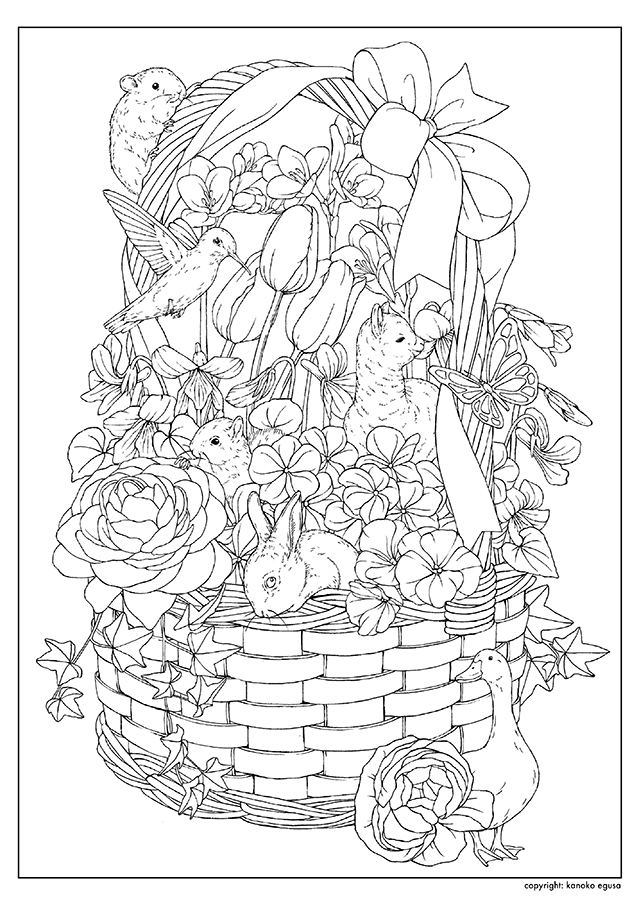 塗り絵用イラスト