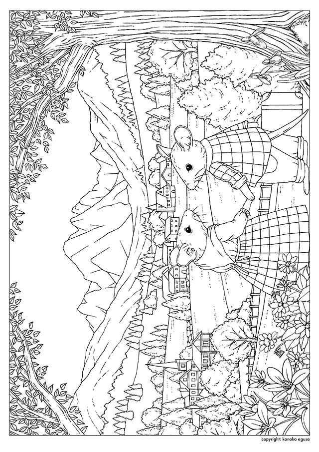 塗り絵用イラスト