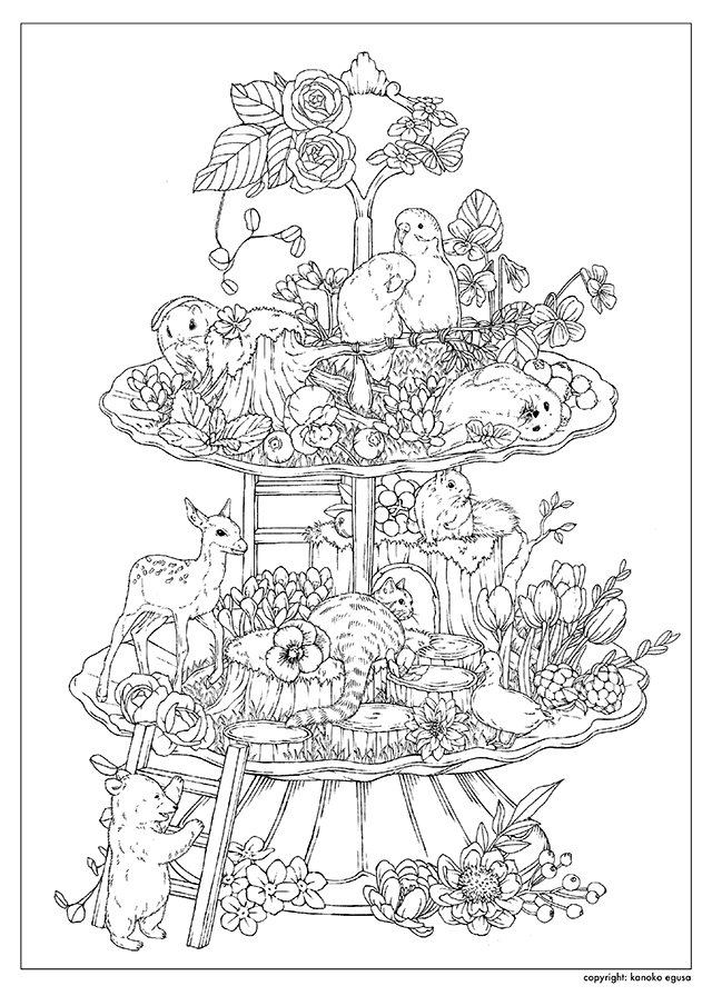 塗り絵用イラスト