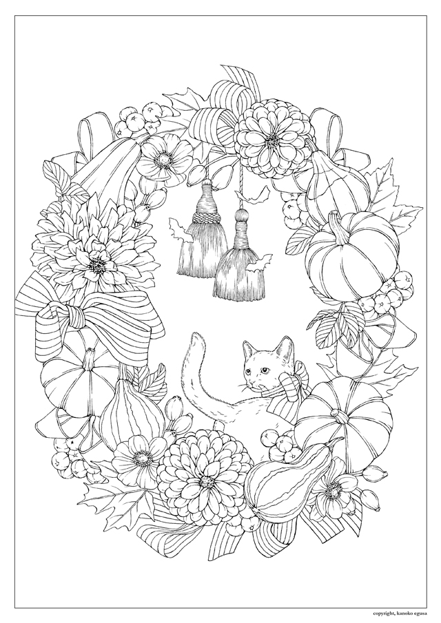 塗り絵用イラスト